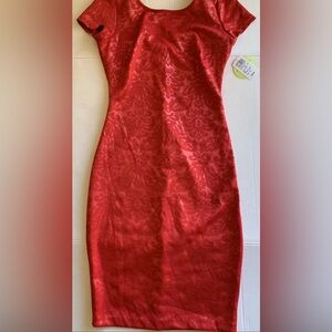 WINDSOR Red Bodycon Dress Juniors Size 7 Medium NEW